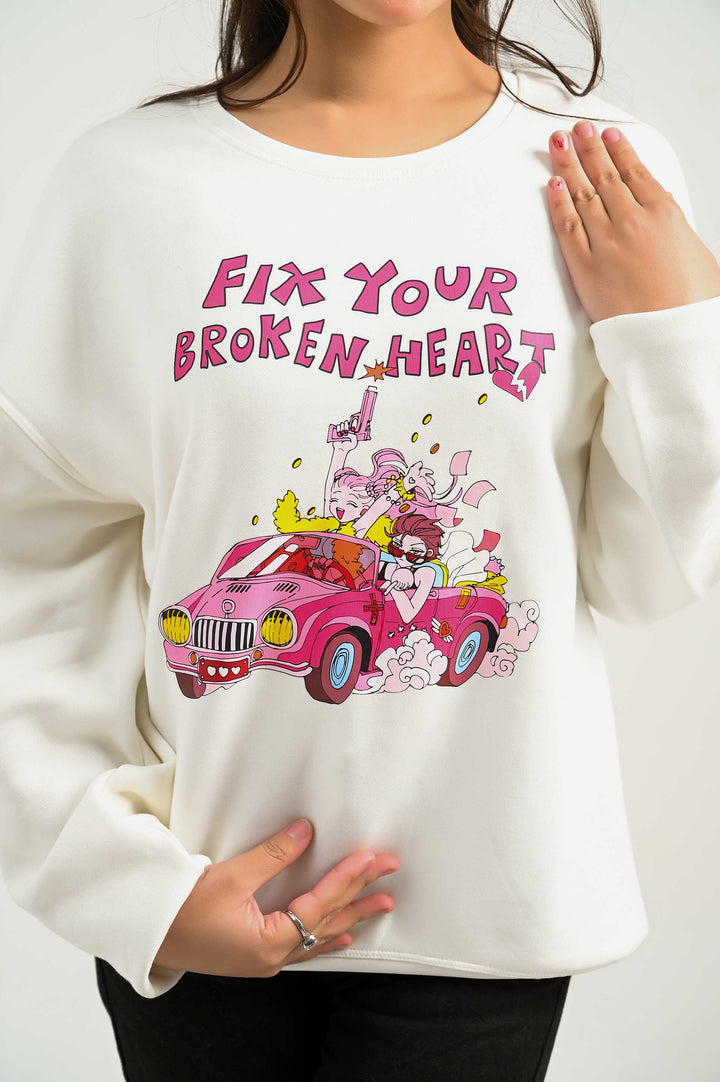 Broken Heart Graphic Sweatshirt